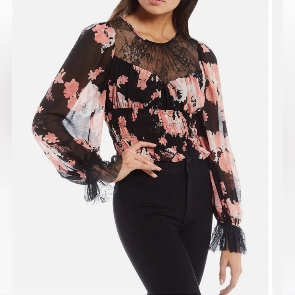 Free People Daphne Blouse Sz. Large NWOT